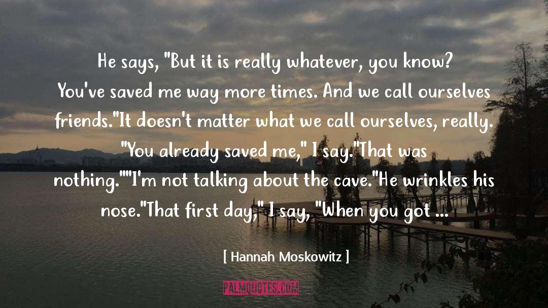 Hannah Moskowitz Quotes: He says, 