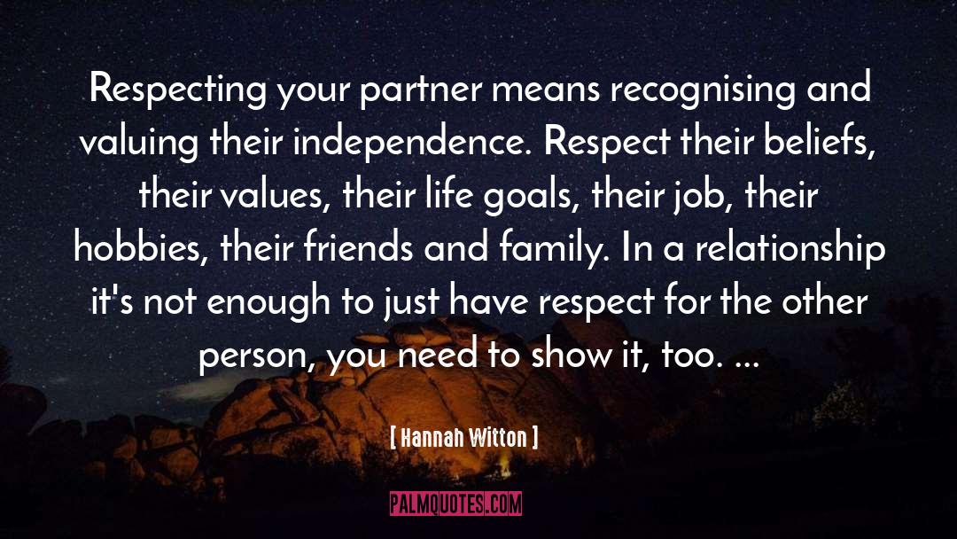 Hannah Witton Quotes: Respecting your partner means recognising