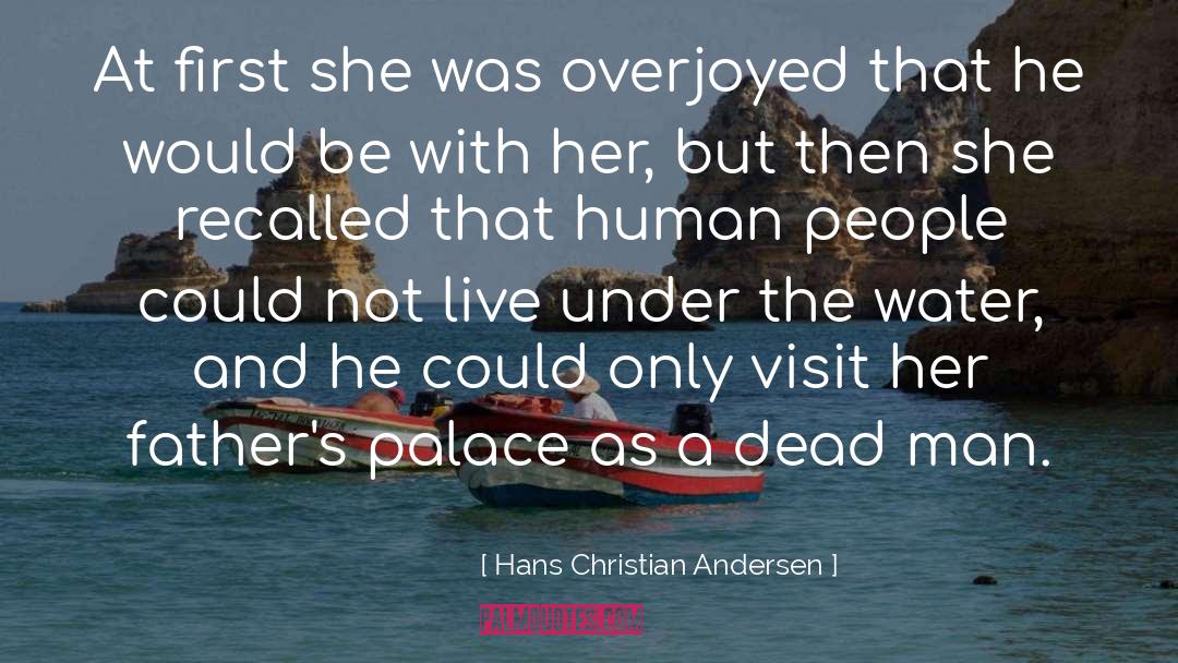 Hans Christian Andersen Quotes: At first she was overjoyed