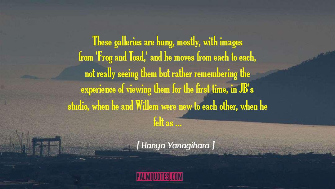 Hanya Yanagihara Quotes: These galleries are hung, mostly,