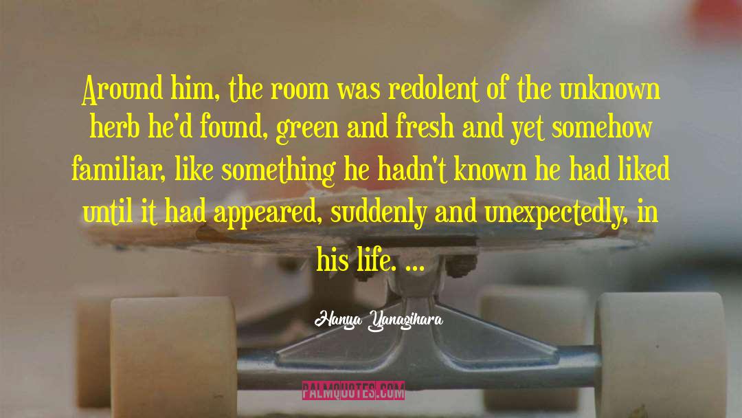 Hanya Yanagihara Quotes: Around him, the room was