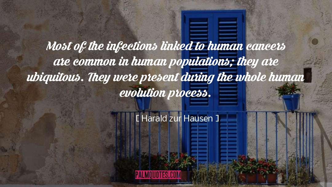 Harald Zur Hausen Quotes: Most of the infections linked