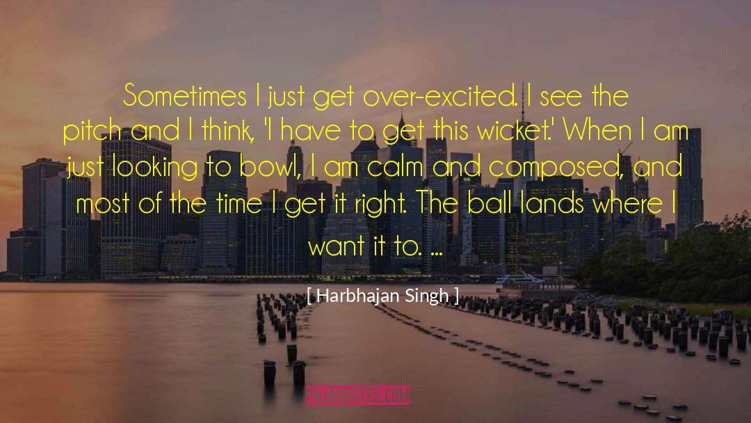 Harbhajan Singh Quotes: Sometimes I just get over-excited.