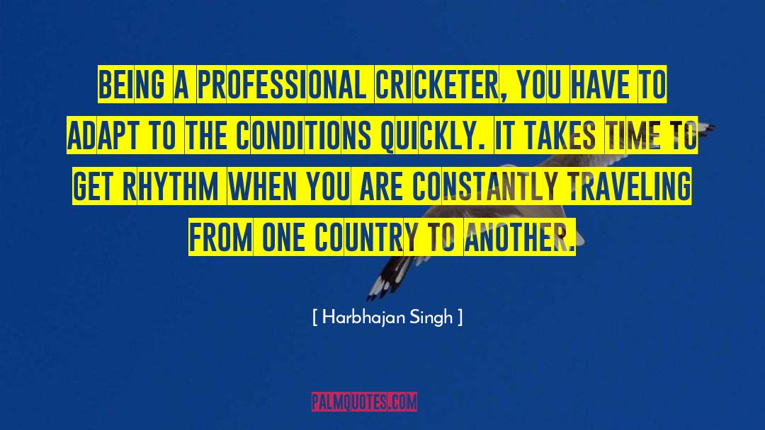 Harbhajan Singh Quotes: Being a professional cricketer, you