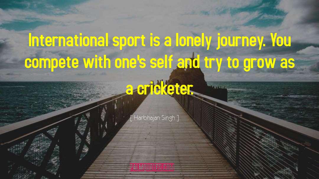 Harbhajan Singh Quotes: International sport is a lonely