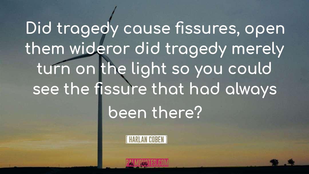 Harlan Coben Quotes: Did tragedy cause fissures, open