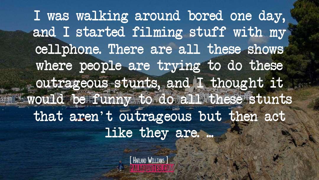 Harland Williams Quotes: I was walking around bored