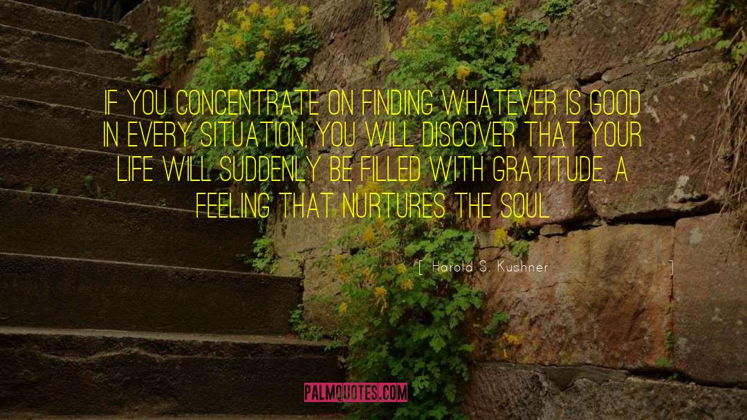 Harold S. Kushner Quotes: If you concentrate on finding