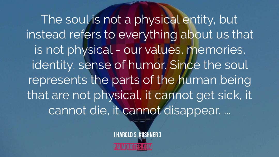 Harold S. Kushner Quotes: The soul is not a