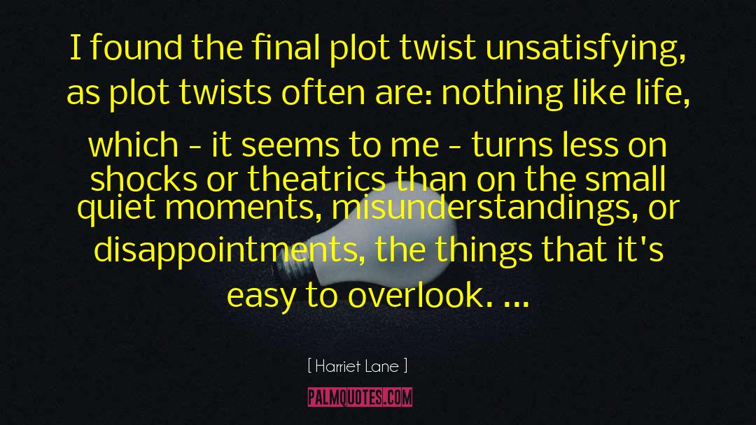 Harriet Lane Quotes: I found the final plot