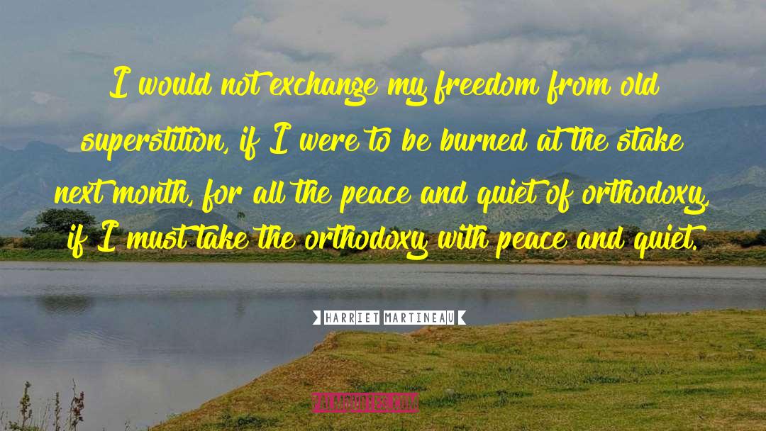 Harriet Martineau Quotes: I would not exchange my