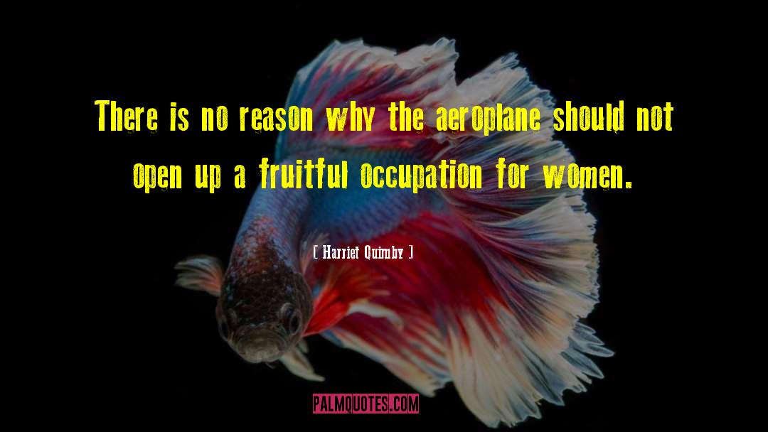 Harriet Quimby Quotes: There is no reason why