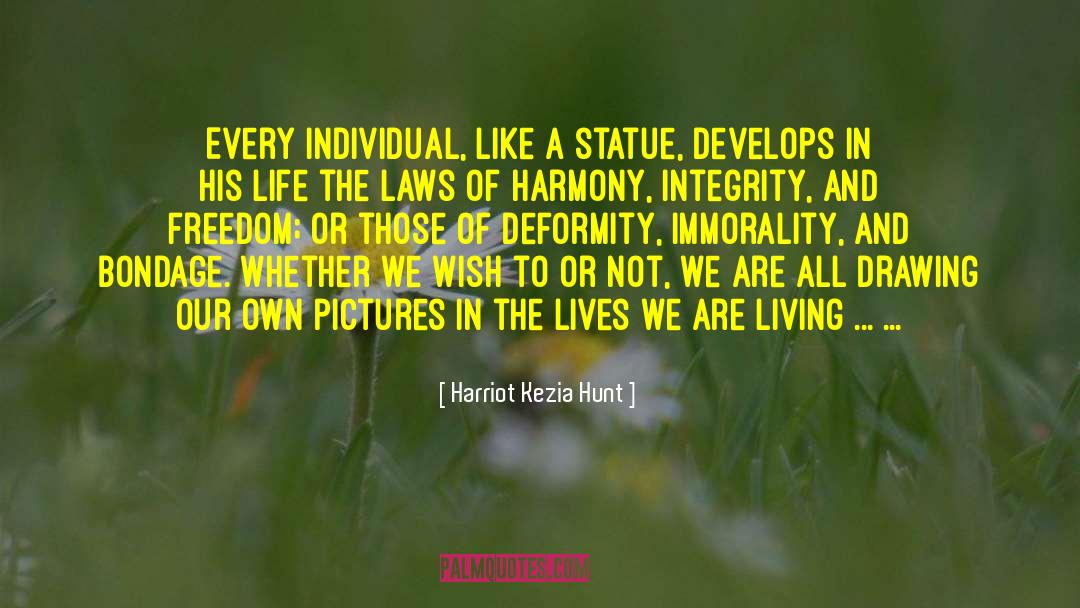 Harriot Kezia Hunt Quotes: Every individual, like a statue,