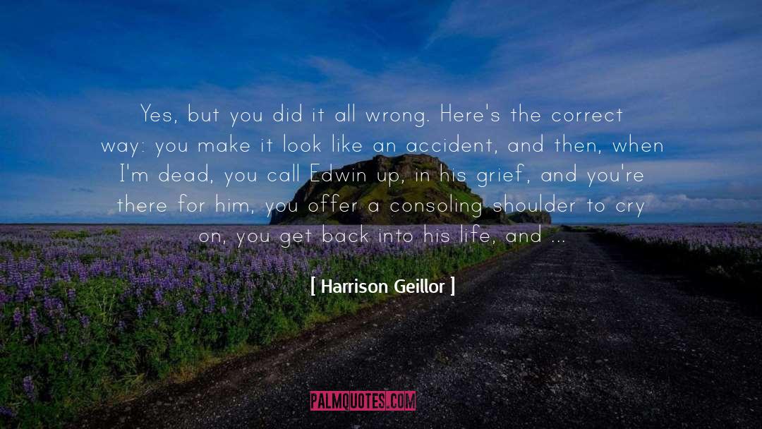 Harrison Geillor Quotes: Yes, but you did it