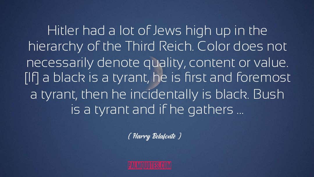 Harry Belafonte Quotes: Hitler had a lot of