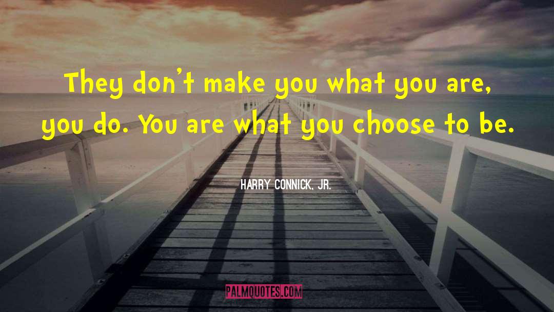 Harry Connick, Jr. Quotes: They don't make you what