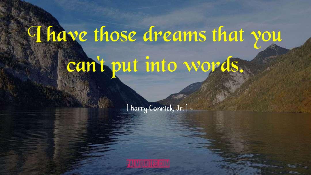 Harry Connick, Jr. Quotes: I have those dreams that