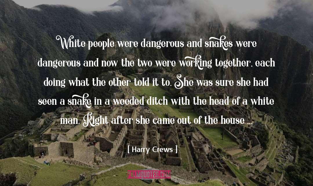 Harry Crews Quotes: White people were dangerous and