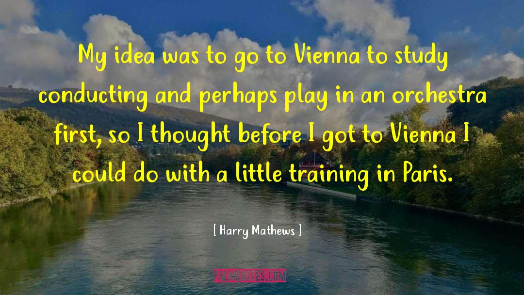 Harry Mathews Quotes: My idea was to go