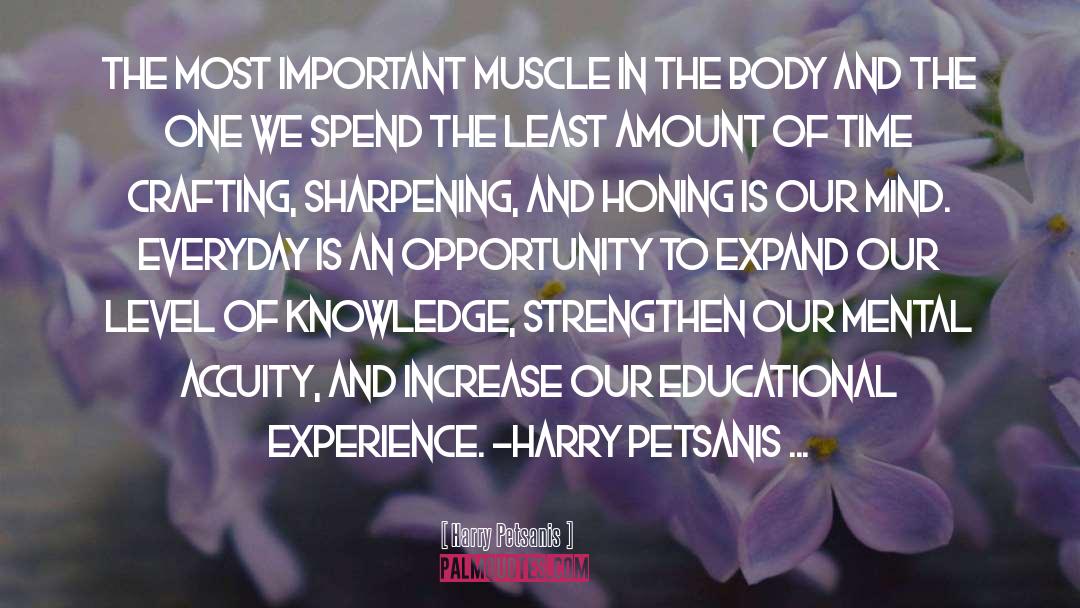 Harry Petsanis Quotes: The most important muscle in
