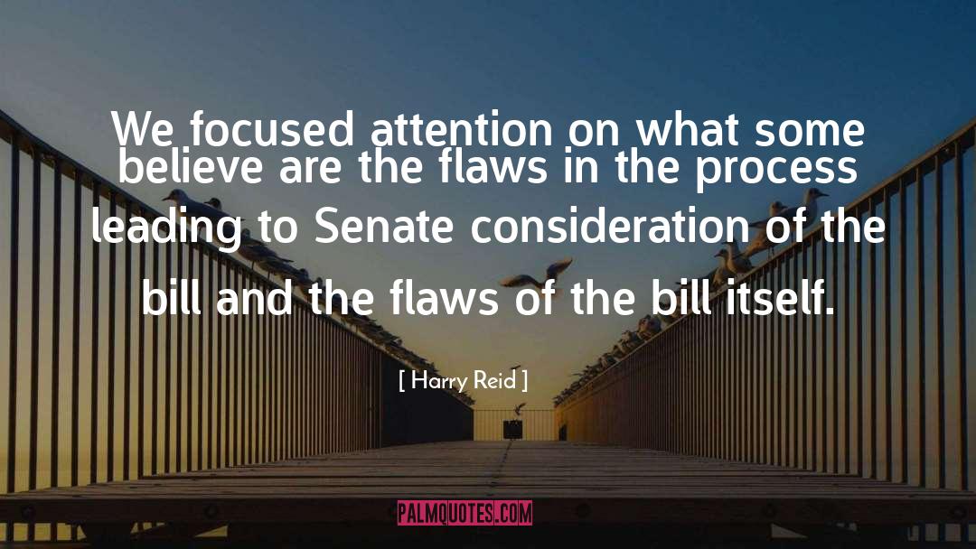 Harry Reid Quotes: We focused attention on what