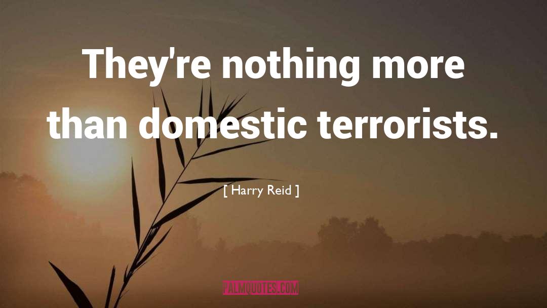 Harry Reid Quotes: They're nothing more than domestic