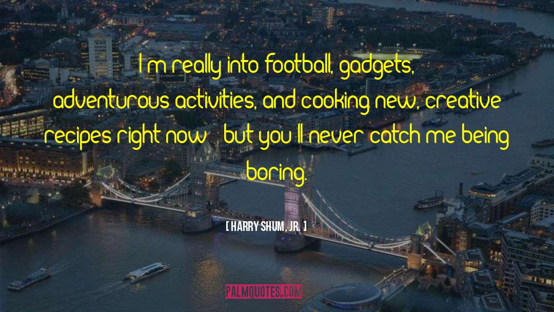 Harry Shum, Jr. Quotes: I'm really into football, gadgets,