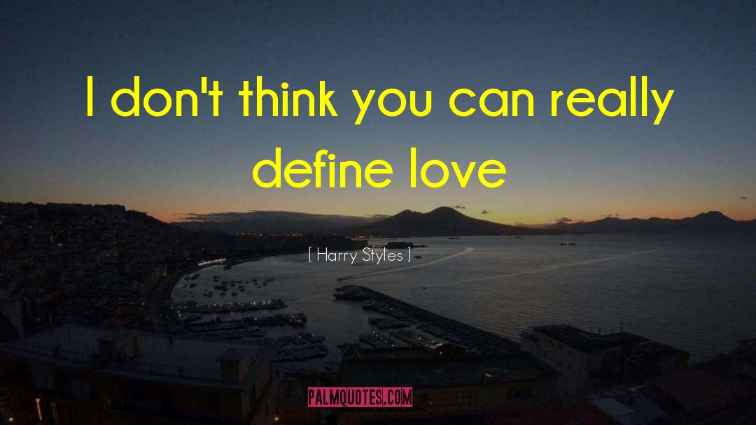 Harry Styles Quotes: I don't think you can