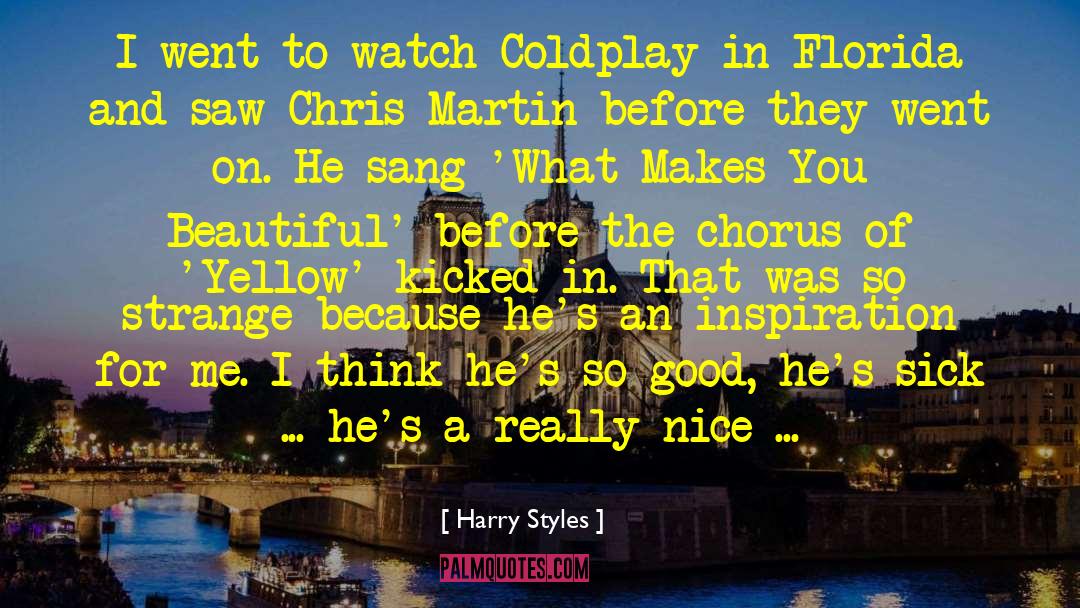 Harry Styles Quotes: I went to watch Coldplay