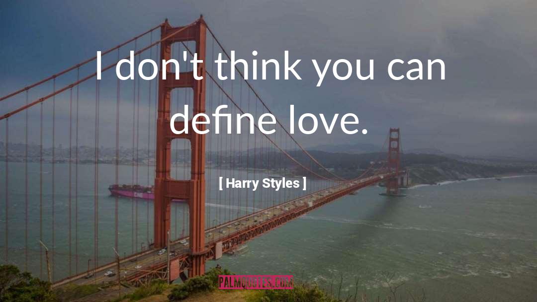 Harry Styles Quotes: I don't think you can