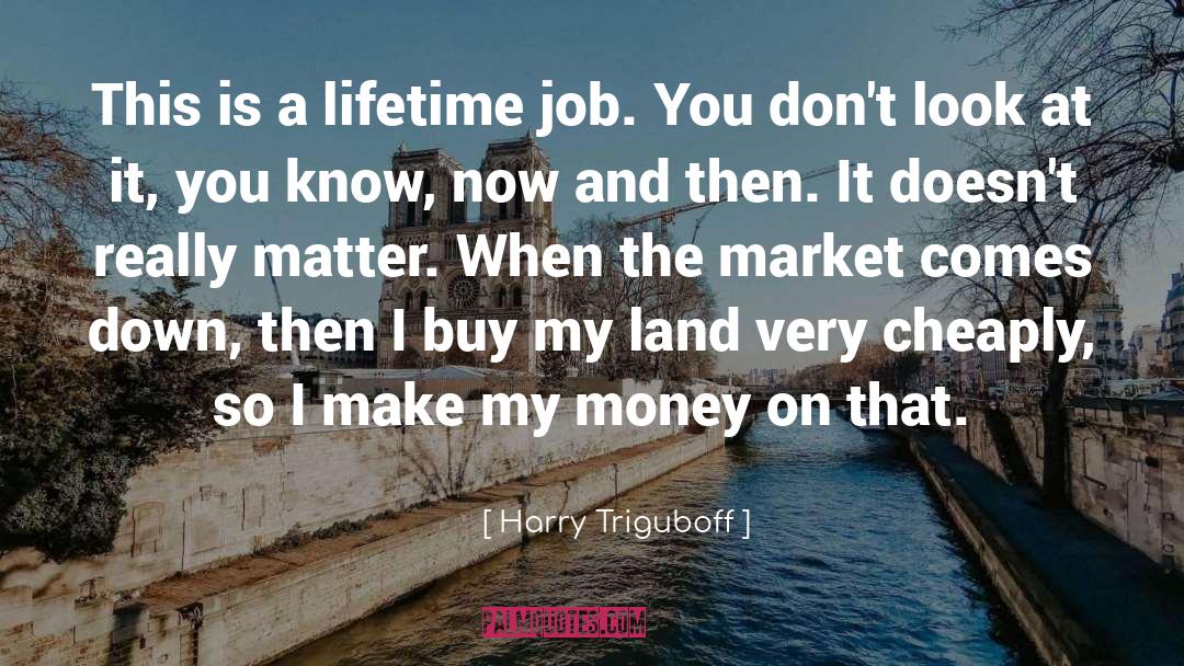 Harry Triguboff Quotes: This is a lifetime job.
