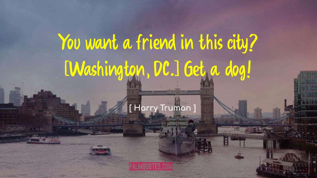 Harry Truman Quotes: You want a friend in