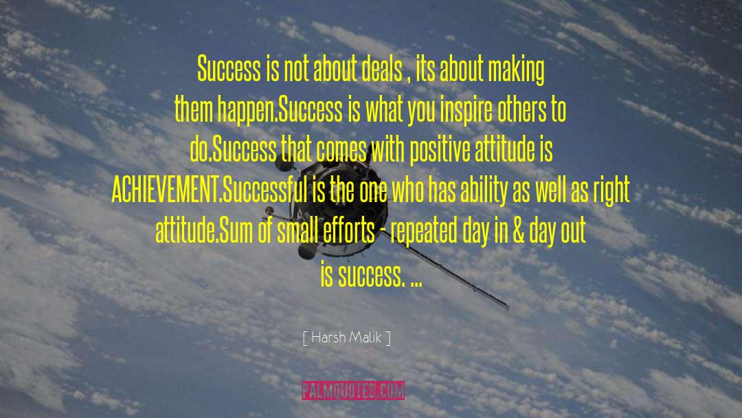 Harsh Malik Quotes: Success is not about deals