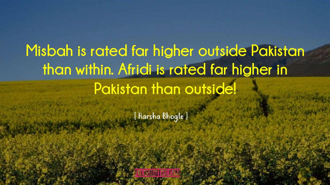 Harsha Bhogle Quotes: Misbah is rated far higher