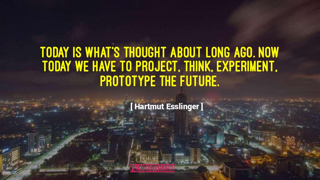 Hartmut Esslinger Quotes: Today is what's thought about