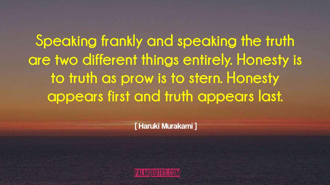Haruki Murakami Quotes: Speaking frankly and speaking the