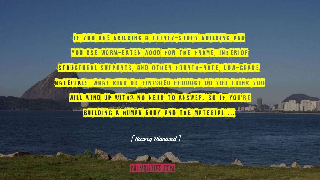 Harvey Diamond Quotes: If you are building a