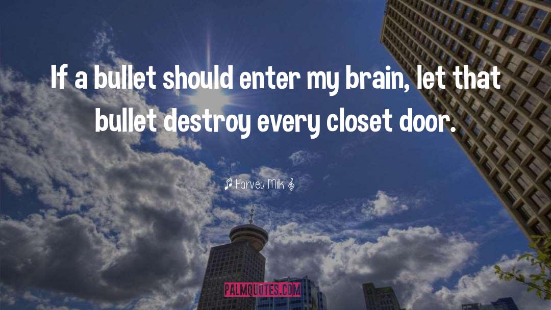 Harvey Milk Quotes: If a bullet should enter