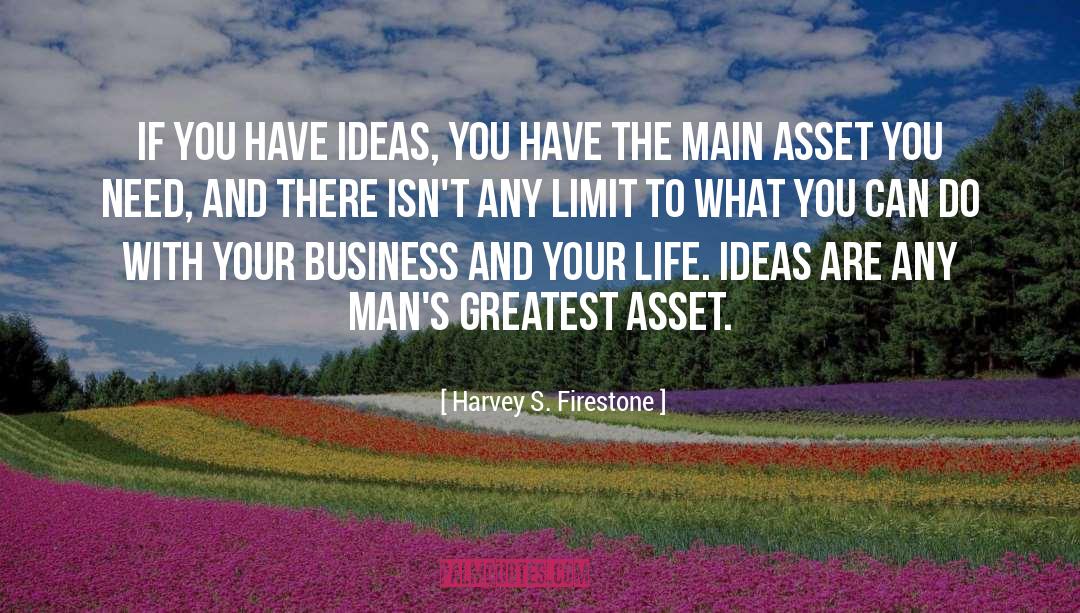 Harvey S. Firestone Quotes: If you have ideas, you