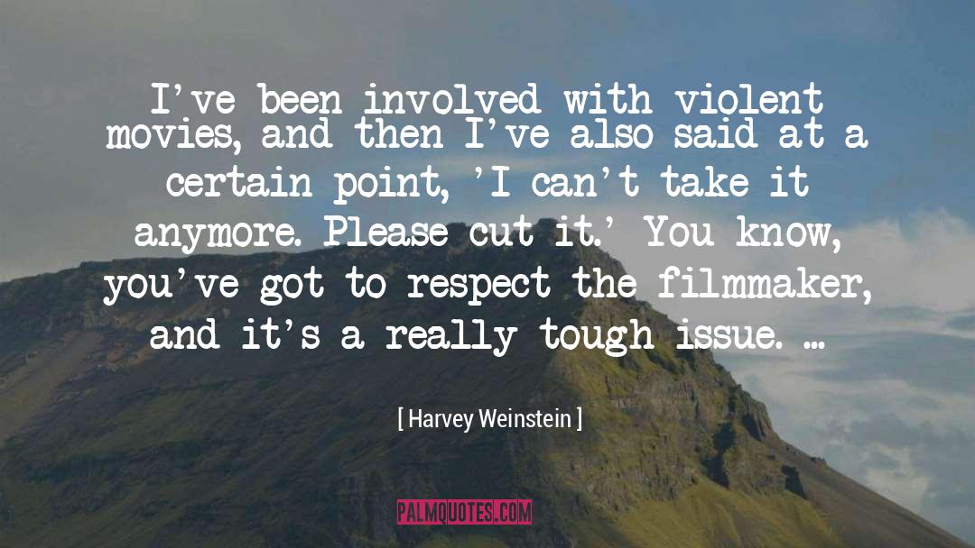 Harvey Weinstein Quotes: I've been involved with violent