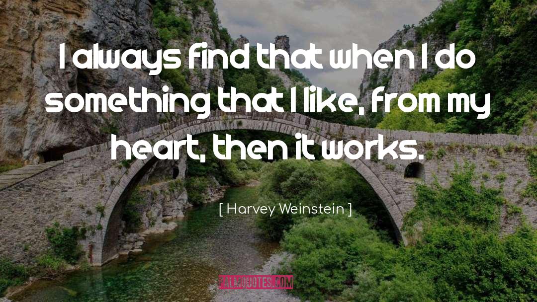 Harvey Weinstein Quotes: I always find that when