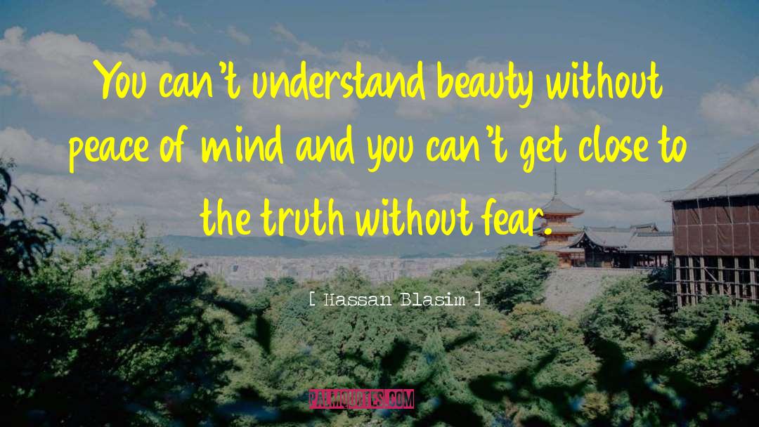 Hassan Blasim Quotes: You can't understand beauty without