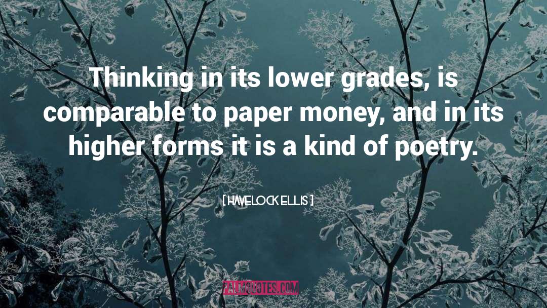 Havelock Ellis Quotes: Thinking in its lower grades,