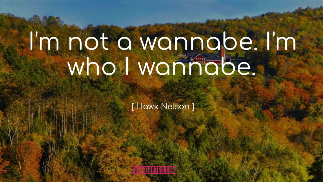 Hawk Nelson Quotes: I'm not a wannabe. I'm