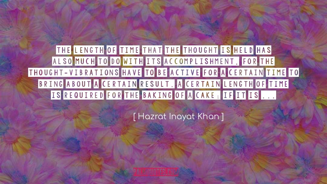 Hazrat Inayat Khan Quotes: The length of time that