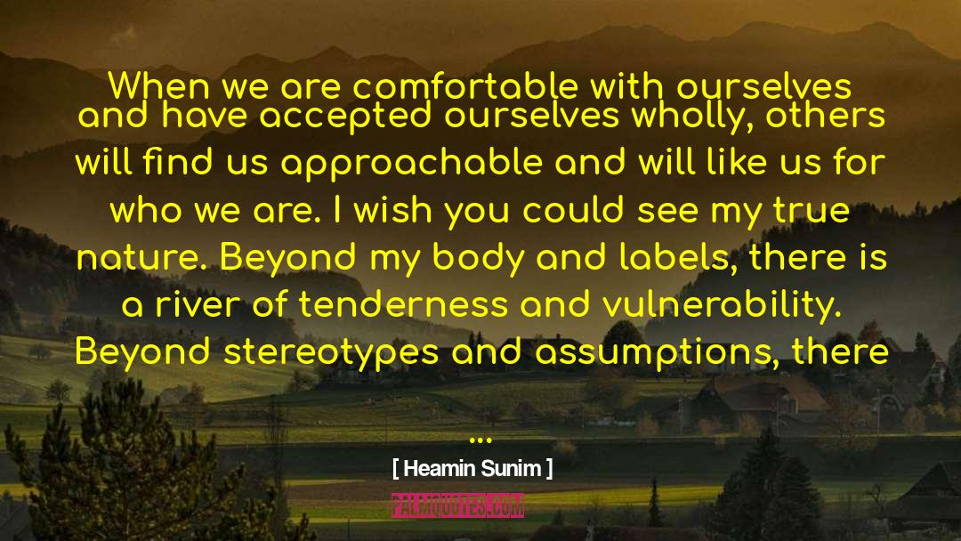 Heamin Sunim Quotes: When we are comfortable with