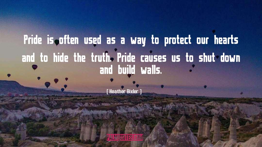 Heather Bixler Quotes: Pride is often used as