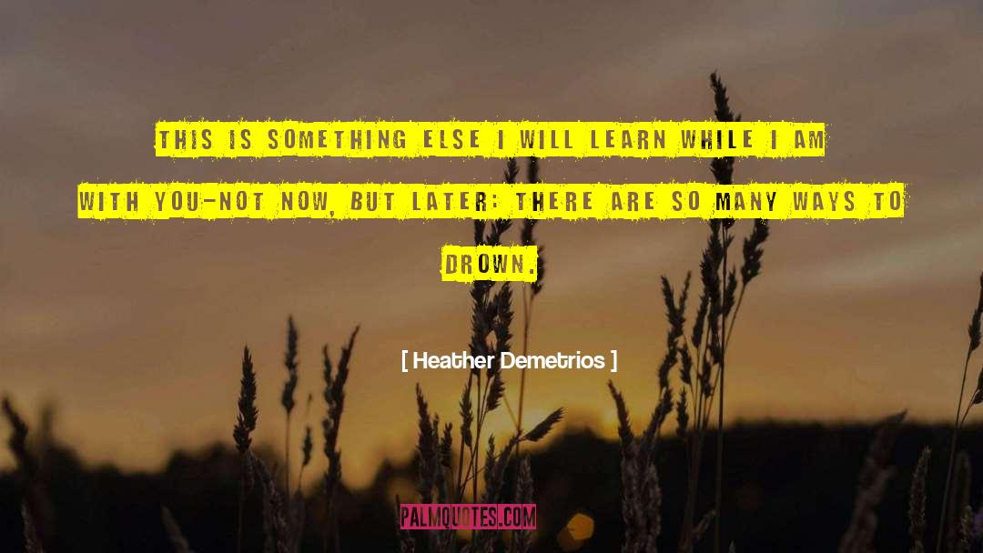 Heather Demetrios Quotes: This is something else I