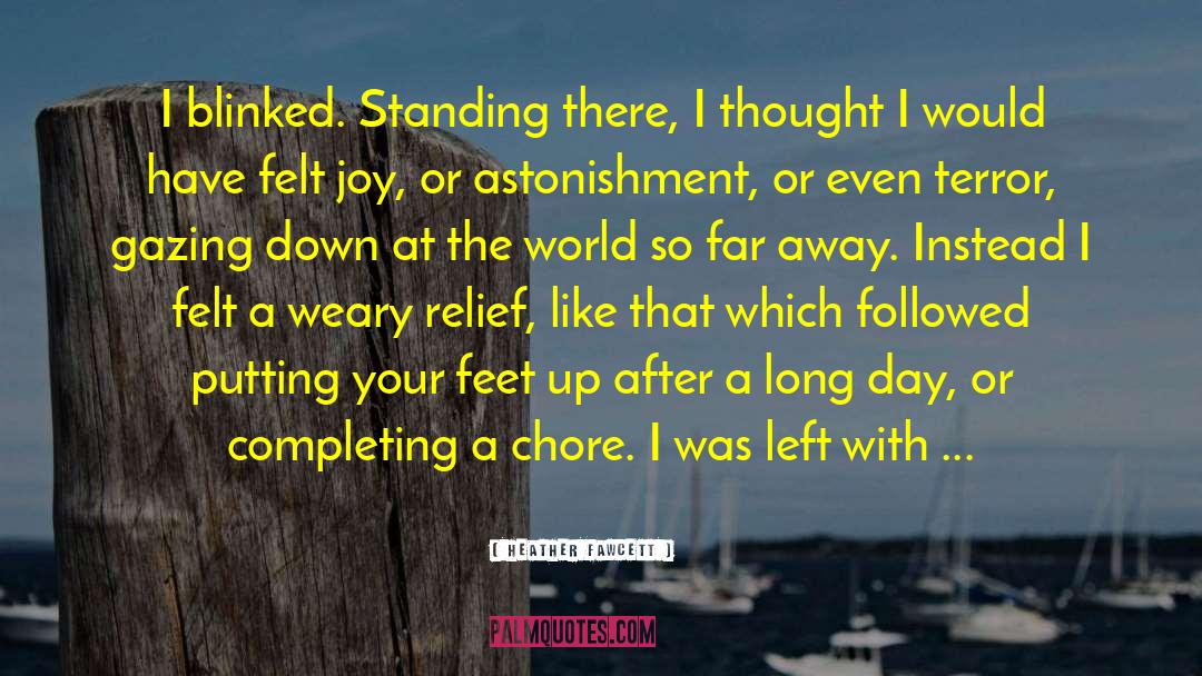 Heather Fawcett Quotes: I blinked. Standing there, I