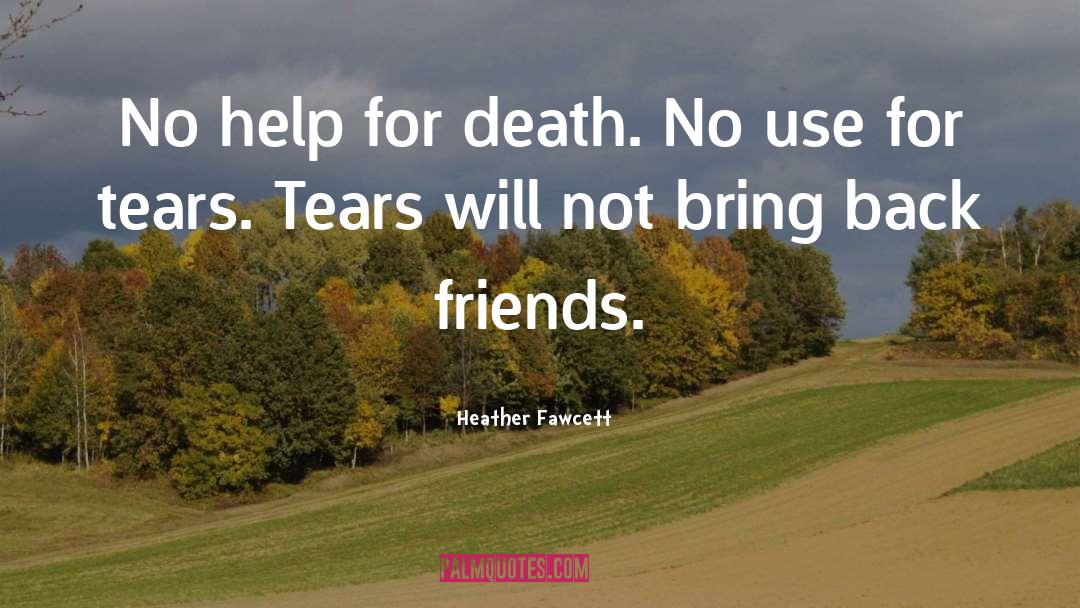 Heather Fawcett Quotes: No help for death. No
